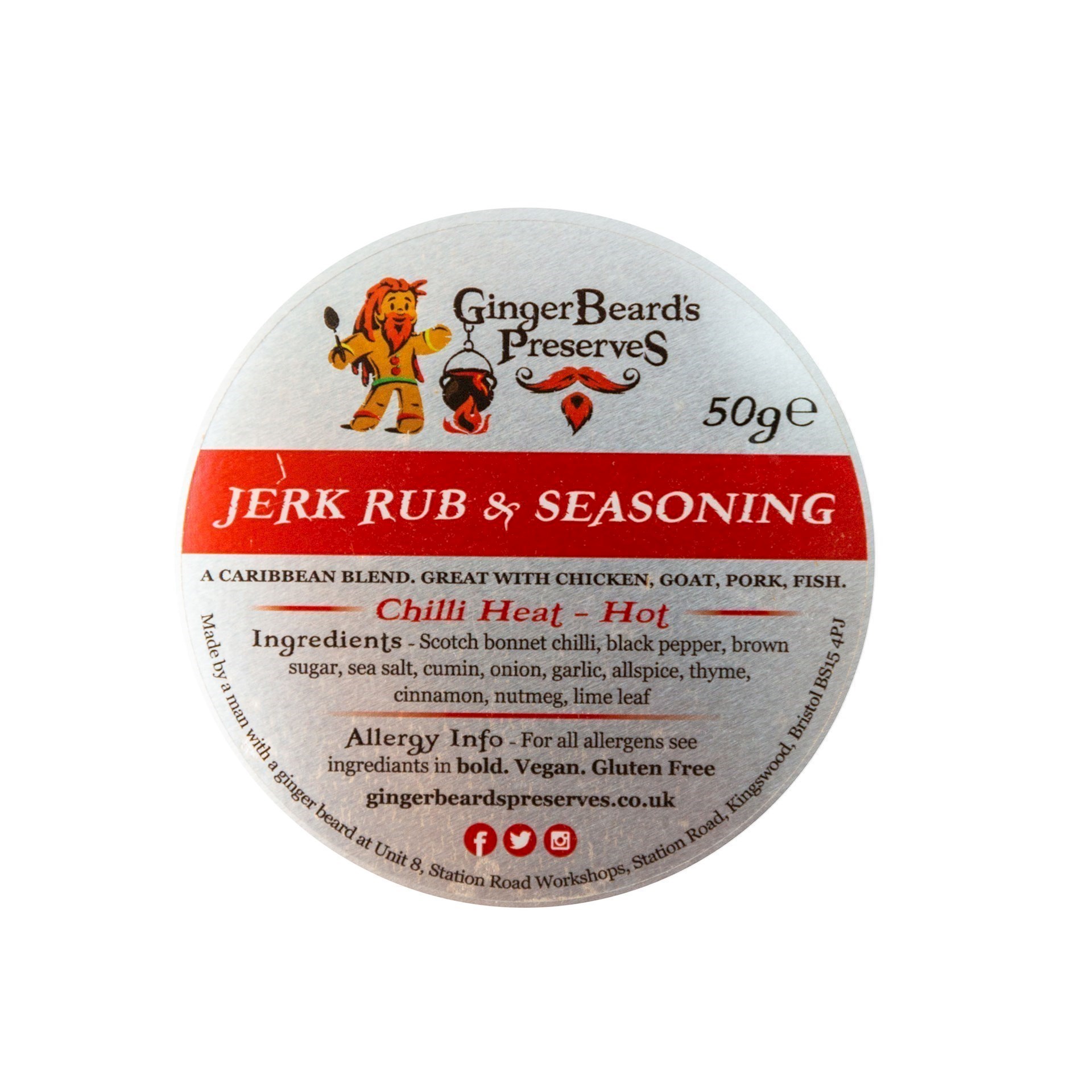 GingerBeard's Preserves Jerk Rub & Seasoning