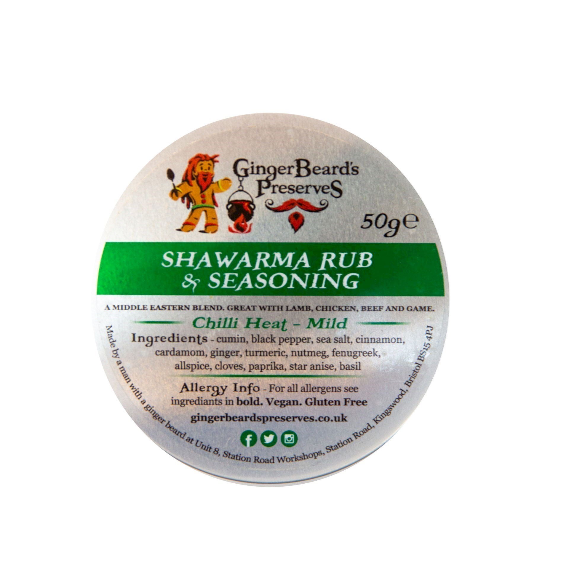 GingerBeard's Preserves Shawarma Rub & Seasoning
