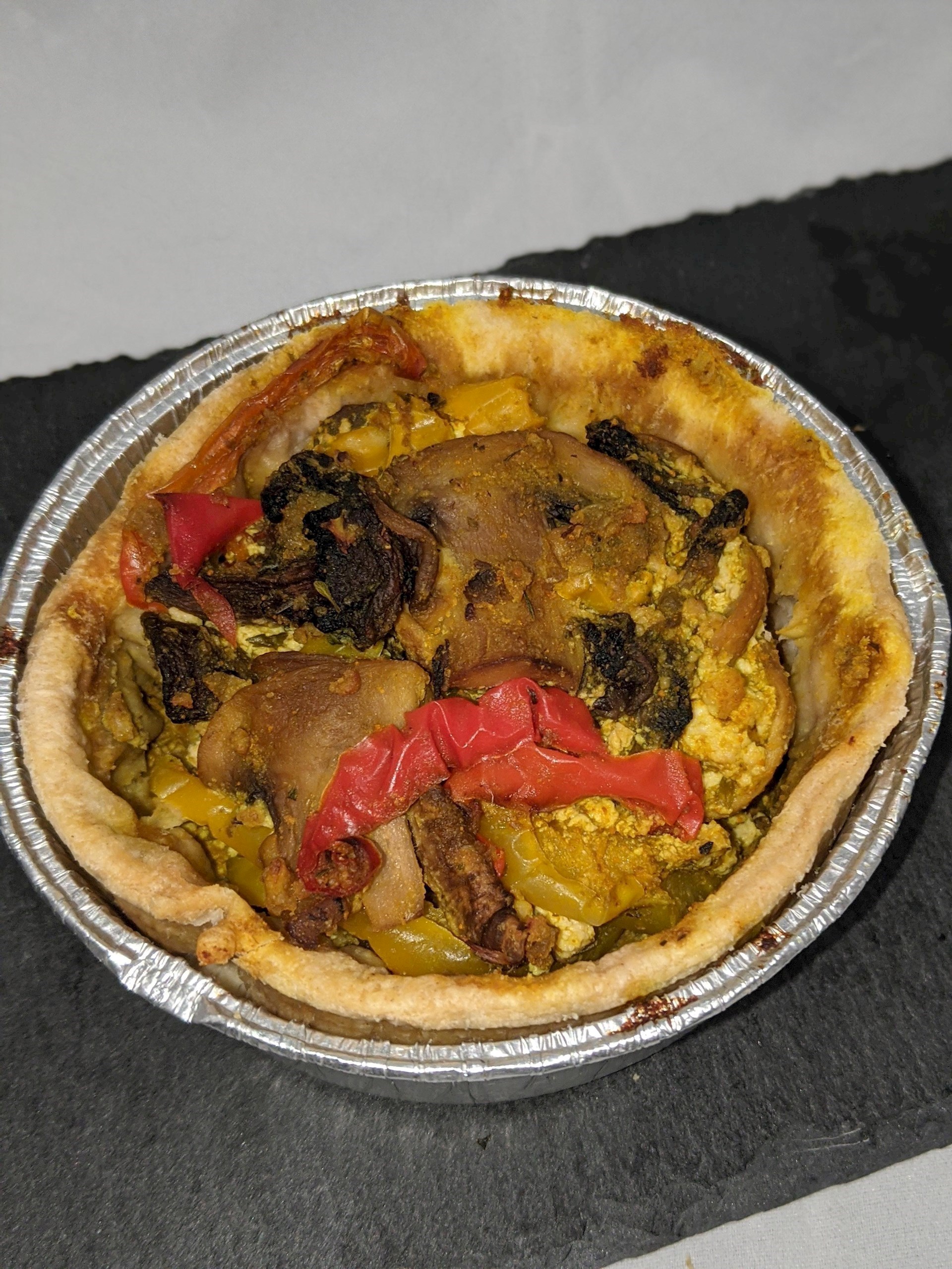 Vegan Mushroom and Pepper Quiche