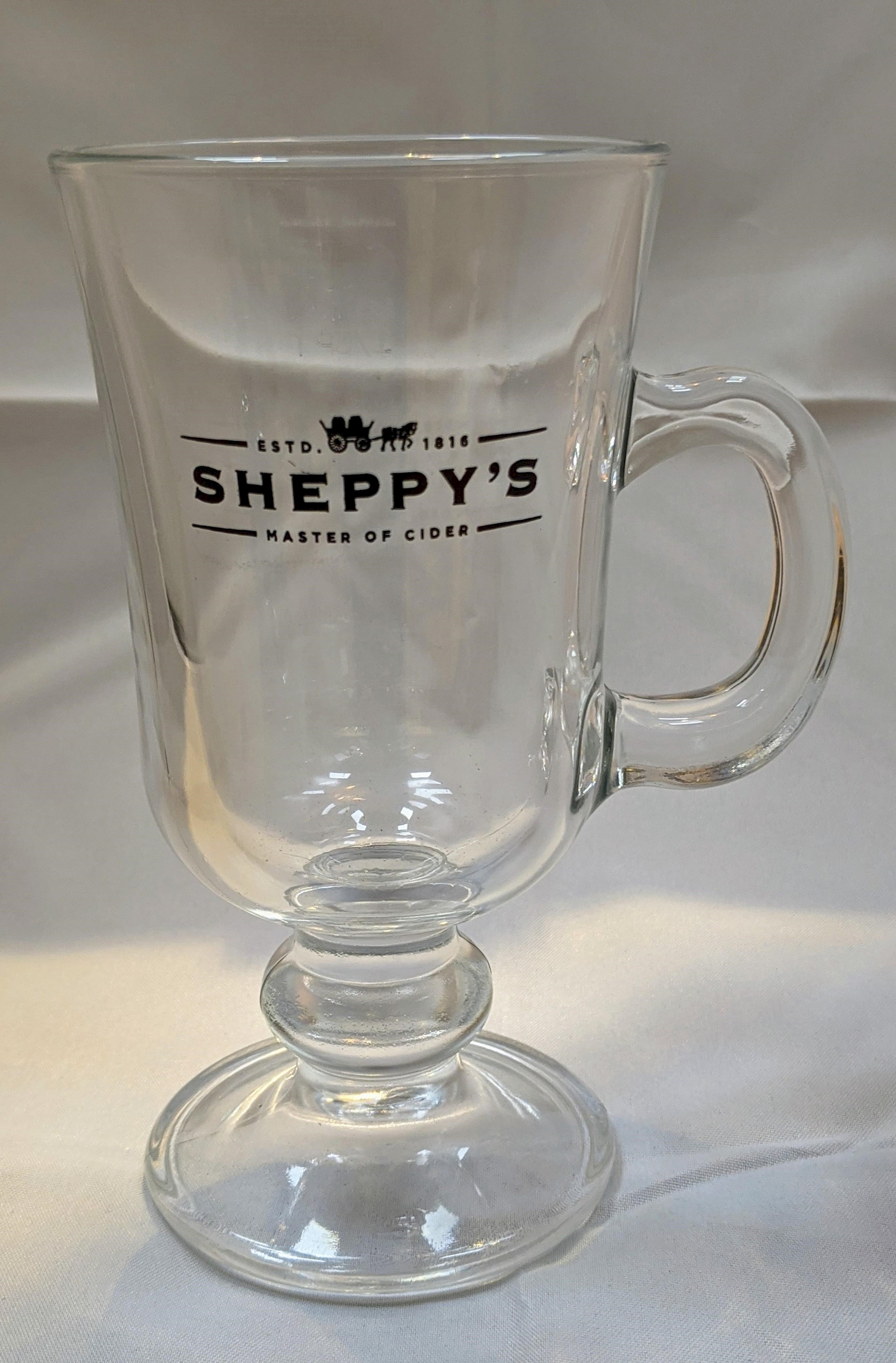 Sheppy's Mulled Cider Glass with logo